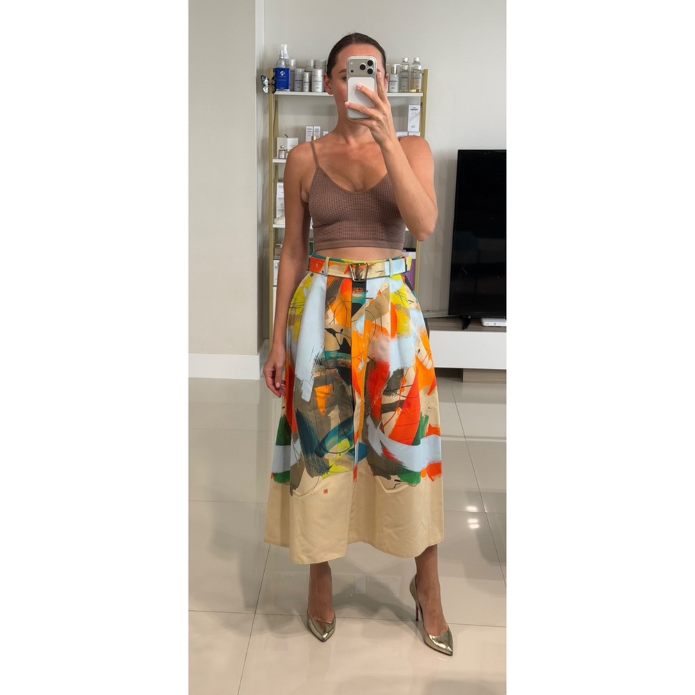 Akris Multicolor Artistic Skirt